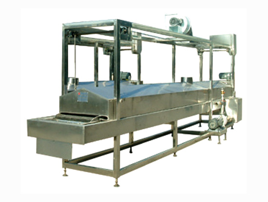 Transportation network frying machine